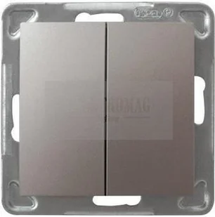 Ospel Wyłącznik ścienny IMPRESJA MODUŁ podwójny schodowy tytan - Wyłączniki światła i elektryczne - miniaturka - grafika 2