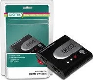 DIGITUS Automatyczny Mini switch HDMI 2 portowy, 1080p, HDCP DS-44302 - Złącza, przejściówki, adaptery - miniaturka - grafika 2