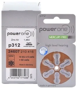 Varta 60 x baterie do aparatów słuchowych Power One 312 MF - Baterie i akcesoria - miniaturka - grafika 2