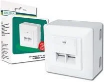 Digitus Gniazdo natynkowe kat.6 2xRJ45 ekranowane (DN-9006-N/A-DN-9006-N) - Gniazdka elektryczne - miniaturka - grafika 3