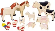 Figurki dla dzieci - Goki Drewniane figurki. Zwierzęta wiejskie, 12 części GK 370 - miniaturka - grafika 1