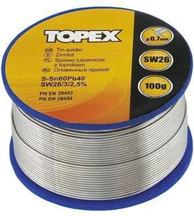 Topex Lut cynowy 60% Sn drut 0.7 mm 100 g - Narzędzia warsztatowe - miniaturka - grafika 3