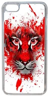 Etui i futerały do telefonów - Lapinette coque-7g-tigre-rouge Hartschale für iPhone 7 Motiv Tigerkopf, Malerei rot mehrfarbig - miniaturka - grafika 1