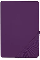 Prześcieradła - Biberna 77144/353/087 prześcieradło z gumką, z dżerseju ze streczem, z certyfikatem Öko-Tex Standard 100, przybliżone wymiary 180x200 cm do 200x200 cm, kolor dunkelviolett (ciemny fiolet) 77144/353/087 - miniaturka - grafika 1