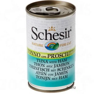 Schesir Tuńczyk z szynką w bulionie 24x140g - Mokra karma dla kotów - miniaturka - grafika 3