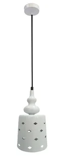 Candellux LAMPA wisząca HAMP 31-51905 metalowa OPRAWA zwis wzorki biały - Lampy sufitowe - miniaturka - grafika 2