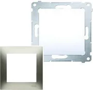 Klawisze i ramki - Kontakt Simon Simon - 54 - Zaślepka ramki z mostkiem i łapkami złoty mat DPS.01/ - miniaturka - grafika 1