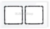 Klawisze i ramki - Karlik Ramka podwójna efekt szkła biała/czarny 0-12-DRS-2 - miniaturka - grafika 1