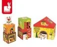 Klocki - Janod piramida ze zwierzątkami Farma - miniaturka - grafika 1
