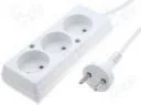 Listwy zasilające - Libox Listwa zasilająca 3x,1.5 m, biały - miniaturka - grafika 1