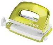 Przybory szkolne - Leitz Dziurkacz Mini WOW metalowy, zielony metalik 50601064 - miniaturka - grafika 1