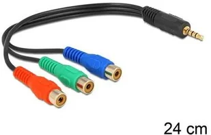 Delock adapter/rozdzielacz Mini Jack 3.5mm 4pin -> 3 x RCA (F) 62499 - Kable - miniaturka - grafika 4