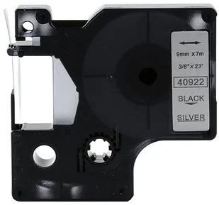 DYMO RHINO Aimotech Taśma zamiennik do 9mm/7m srebrna czarny nadruk D1 40922 A40922 - Dodatki do drukarek i skanerów DYMO RHINO Aimotech Taśma zamiennik do 9mm/7m srebrna czarny nadruk D1 40922 A40922 - Dodatki do drukarek i skanerów - miniaturka - grafika 1