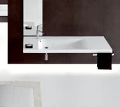 Umywalki - Hatria Grandangolo 150x50 YXF3 - miniaturka - grafika 1