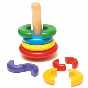 WOODY Magnetyczna piramida na paliku WD90674 - Układanki dla dzieci - miniaturka - grafika 3