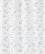 Zasłony prysznicowe - Kleine Wolke 4985100305 Birdie do zasłony prysznicowej, 180 x 200 cm, biały - miniaturka - grafika 1