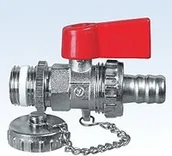 Akcesoria hydrauliczne - Valvex S.A. PN 10 Kurek KULOWY SPUSTOWY ZE ZŁĄCZKĄ DO WĘŻA I Z ZAŚLEPKĄ 1/2, nik - miniaturka - grafika 1