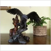 Figurki dekoracyjne - Veronese RZEŹBA - ORZEŁ ZE SKRZYDŁAMI - - miniaturka - grafika 1