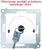 Wyłączniki światła i elektryczne - Kontakt SIMON Łącznik na kluczyk żaluzjowy jednobiegunowy złoty mat DWZK.01/44 - miniaturka - grafika 1