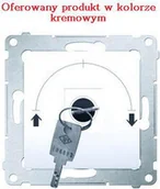 Wyłączniki światła i elektryczne - Kontakt SIMON Łącznik na kluczyk żaluzjowy chwilowy - Przycisk kremowy DPZK.01 - miniaturka - grafika 1