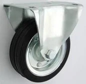 Kółka i bloczki - Zabi Koło metalowo-gumowe w obudowie stałej fi 140 - miniaturka - grafika 1