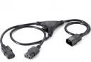 Kable komputerowe i do monitorów - Equip Kabel zasilający Y IEC C14 - 2x IEC C13 1,60m 112210 - miniaturka - grafika 1