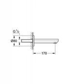 Wylewki do baterii - Grohe Eurosmart Cosmopolitan Wylewka wannowa chrom 13261000 - miniaturka - grafika 1