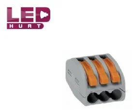 Wago Złączka uniwersalna 3-przewodowa z dźwigniami 3x0,08-2,5 mm2 222-413 - Kostki, złączki, wtyczki - miniaturka - grafika 2