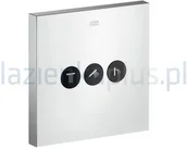 Zawory i kraniki - Hansgrohe ShowerSelect Square zawór odcinający do 3 odbiorników 36717000 - miniaturka - grafika 1