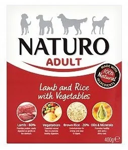 Naturo Adult Jagnięcina z ryżem i warzywami 400g NAP4005 - Mokra karma dla psów - miniaturka - grafika 3