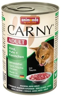 Animonda Carny Adult Wołowina + Indyk + Królik puszka 400g - Mokra karma dla kotów - miniaturka - grafika 2