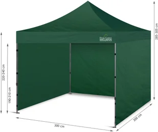 Home&Garden Namiot handlowy 300 x 300 cm zielony 600258 - Pawilony ogrodowe - miniaturka - grafika 3