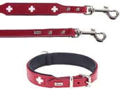 Obroże dla psów - Hunter Komplet Swiss Obroża + smycz - Obwód szyi: 41-49 cm + smycz - miniaturka - grafika 1