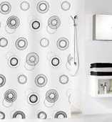 Zasłony prysznicowe - Kleine Wolke Zasłona - Luna White/Black 5124185305 - miniaturka - grafika 1