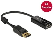 Adaptery i przejściówki - Delock Adapter Displayport 1.2 M)-> HDMI(F) 4K Pasywny Czarny (62609) - miniaturka - grafika 1