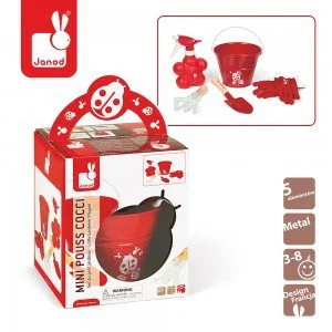 Janod Zestaw ogrodnika (zabawki do piaskownicy, grabki, łopatka) - mały ogrodnik dla dzieci, 3 - Zabawki i gry sportowe - miniaturka - grafika 4