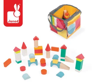 Janod Klocki drewniane z matą do zabawy Kubix 40 sztuk Janod_klocki_drewniane_kubix_40 - Klocki Janod Klocki drewniane z matą do zabawy Kubix 40 sztuk Janod_klocki_drewniane_kubix_40 - Klocki - miniaturka - grafika 5