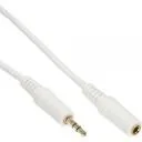 Kable - InLine Kabel Przedłużacz do słuchawek 3.5mm Stereo biały 2m 99931W - miniaturka - grafika 1