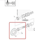 Części i akcesoria do maszyn rolniczych - CNH WAŁEK Z KOŁEM ATAKUJĄCYM 10/34 5146255 - miniaturka - grafika 1