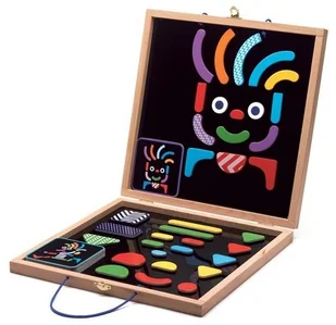 Djeco Drewniana układanka Zabawki magnetyczne Geocharacter - układanka figury geometrycz - Zabawki interaktywne dla dzieci - miniaturka - grafika 2