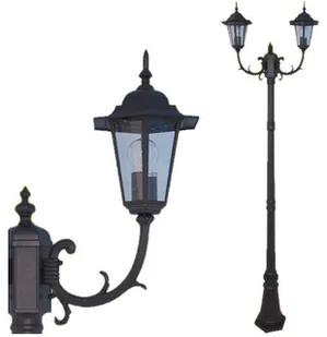 Kaja Standard lampa stojąca zewnętrzna 2x60W czarna K-7064A2/2CZARNY - Lampy ogrodowe - miniaturka - grafika 2