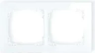 Klawisze i ramki - Karlik Ramka uniwersalna 2-krotna efekt szkła biały spód biały 0-0-DRS-2 - miniaturka - grafika 1