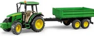 Samochody i pojazdy dla dzieci - Bruder Traktor John Deere 5115M z przyczepą 02108 - miniaturka - grafika 1