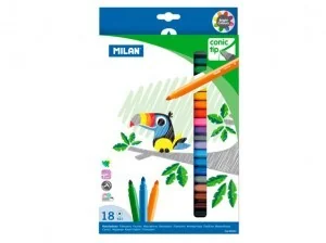 MILAN Flamastry ze stożkowa końcówka 24 kolory - Przybory szkolne - miniaturka - grafika 2