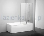 Parawany nawannowe - Ravak 10° parawan nawannowy 10CVS2-100 P polerowane aluminium+transparent 7QRA0C - miniaturka - grafika 1