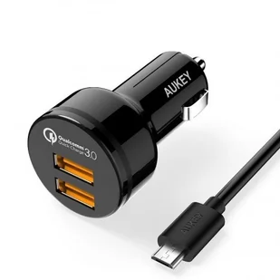 Aukey Ładowarka samochodowa CC-T8 2x USB 3.0 - Ładowarki samochodowe - miniaturka - grafika 2