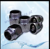 Akcesoria hydrauliczne - AquaFilter Chromowane przyłącze mosiężne FT02 - miniaturka - grafika 1