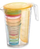 Dzbanki i imbryki - Tescoma Dzbanek myDRINK 2,5 l, 4 kubki z wieczkiem, pomarańczowy 308802-17 - miniaturka - grafika 1