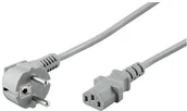 Kable - Wentronic kabel zasilający zaokrąglona wtyczka ze (Schuko IEC 320 °C13) 2 m Szary 4040849500763 - miniaturka - grafika 1