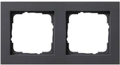 Klawisze i ramki - Gira Osłona E2 Alu podwójna ramka antracyt - miniaturka - grafika 1